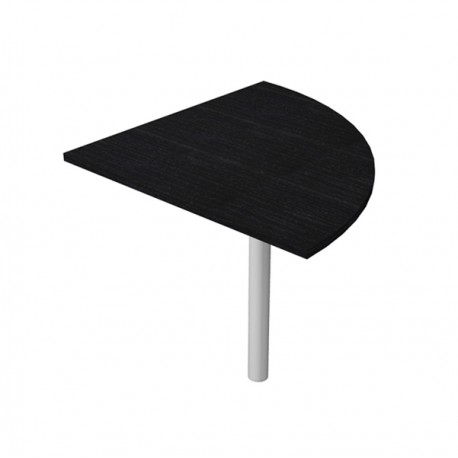 Raccordo angolare 90° per scrivanie Easy - 80 x 80 cm - nero venato/grigio alluminio