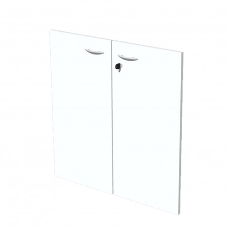 Coppia ante Easy - per mobile basso - 80 x 67 cm - spessore 18 mm - melaminico - bianco - Artexport