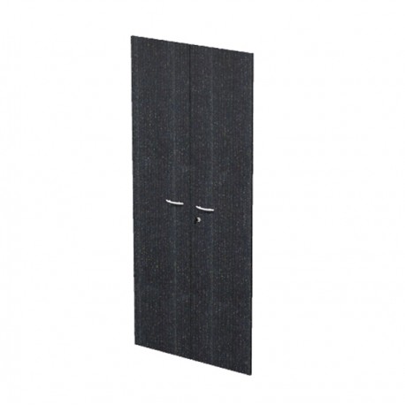 Coppia ante Easy - per mobile alto - 80 x 175 cm - spessore 18 mm - melaminico - nero venato - Artexport