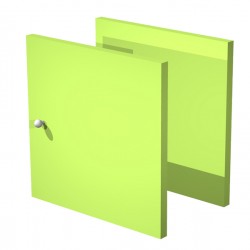 Coppia ante Rainbow - 32,2x32,1 cm - per libreria - verde neon - Artexport