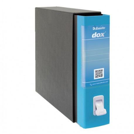 Registratore Dox 2 - dorso 8 cm - protocollo 23x34 cm - azzurro capri - Esselte Dox