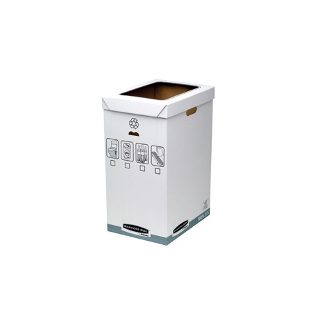 Cestino per riciclo Bankers Box System - 30 x 60 x 50 cm - 90 L - bianco - Fellowes