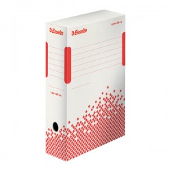 Scatola archivio Speedbox - dorso 10 cm - 35x25cm - bianco e rosso - Esselte