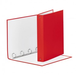 Raccoglitore Meeting - 4 anelli tondi 30 mm - dorso 4 cm - 22x30 cm - PPL - rosso vivida - Esselte