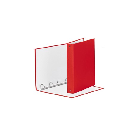 Raccoglitore Meeting - 4 anelli tondi 30 mm - dorso 4 cm - 22x30 cm - PPL - rosso vivida - Esselte