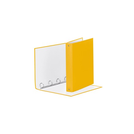 Raccoglitore Meeting - 22 x 30 cm - 4 anelli tondi 30 mm - dorso 4 cm - PP - giallo - Esselte