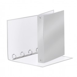 Raccoglitore Meeting - 22 x 30 cm - 4 anelli tondi 30 mm - dorso 4 cm - PP - grigio metallizzato - Esselte