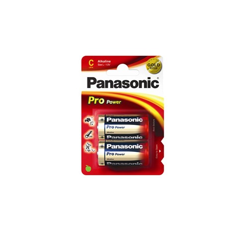 Pila mezzatorcia - C - LR14 - ProPower - alcalina - Panasonic - blister 2 pezzi