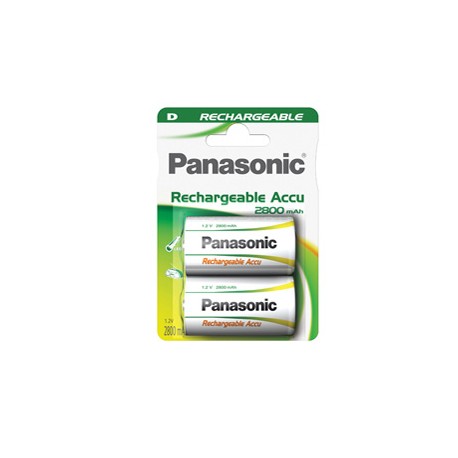 Pila torcia - D - LR20 - ricaricabili - Panasonic - blister 2 pezzi