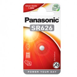 Micropila SR626 - a pastiglia - ossido argento - Panasonic - blister 1 pezzo