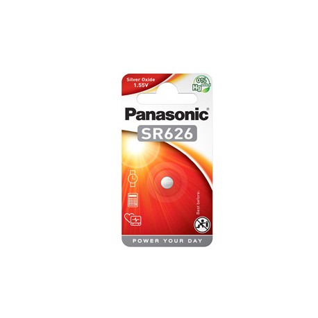 Micropila SR626 - a pastiglia - ossido argento - Panasonic - blister 1 pezzo