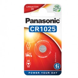 Micropila CR1025 - litio - Panasonic - blister 1 pezzo