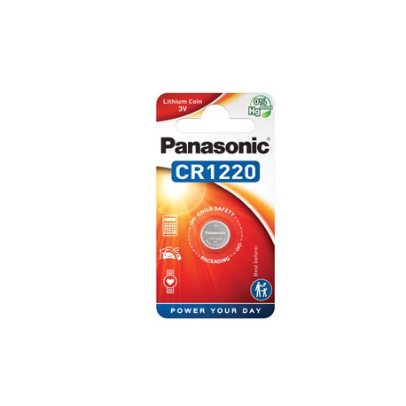 Micropila CR1220 - a pastiglia - litio - Panasonic - blister 1 pezzo