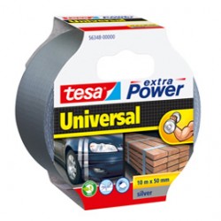 Nastro adesivo Extra Power Universal - 50 mm x 10 m - tela plastificata - grigio - Tesa