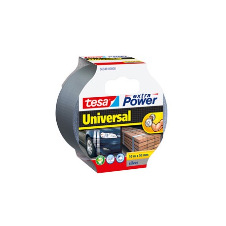 Nastro adesivo Extra Power Universal - 50 mm x 10 m - tela plastificata - grigio - Tesa