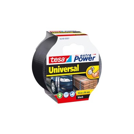 Nastro adesivo Extra Power Universal - 50 mm x 10 m - tela plastificata - nero - Tesa