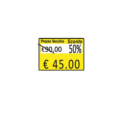 Rotolo da 600 etichette per Printex Z 17 - PREZZO VECCHIO…SCONTO… - 26x19 mm - adesivo permanente - giallo - Printex - p