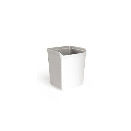 Bicchiere portapenne Mydesk - 8,7x7,4x10 cm - bianco - Arda