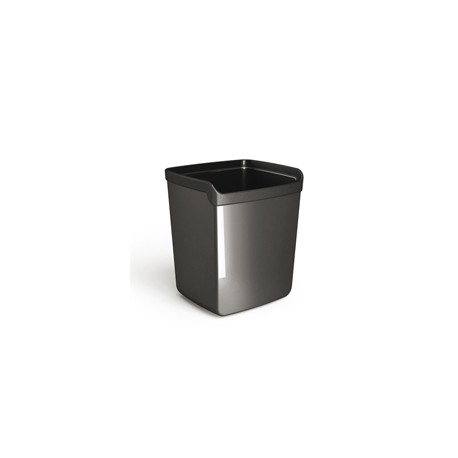 Bicchiere portapenne Mydesk - 8,7x7,4x10 cm - nero - Arda