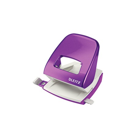 Perforatore 5008 New NeXXt WOW - passo 8 cm - max 30 fogli - 2 fori - viola metallizzato - Leitz