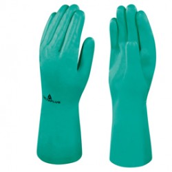 Guanti da lavoro industriale Nitrex VE801 - nitrile floccato cotone - taglia 08 - verde - Deltaplus
