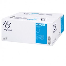 Asciugamani piegati a V Special - 2 veli - goffratura a onda - 20 gr - 24 x 21 cm - bianco - Papernet - conf. 250 pezzi