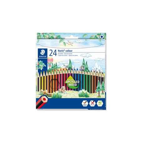 Matite colorate Noris Colour 185 - colori assortiti - Staedtler - astuccio 24 pezzi