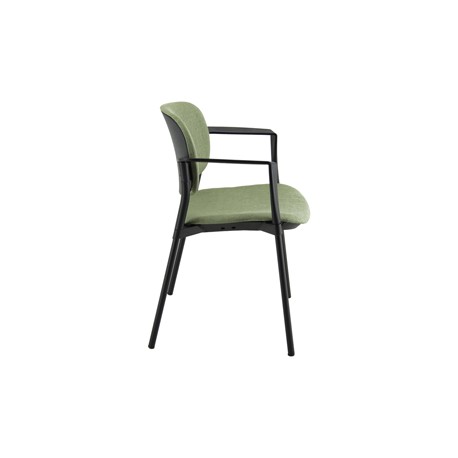 Poltroncina visitatore Step SPNSBR - con braccioli inclusi - verde bruciato - Unisit