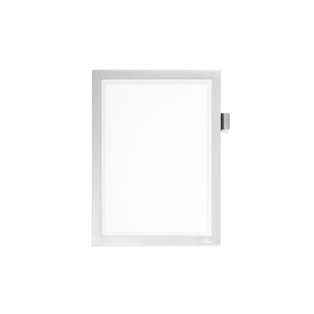 Cornice adesiva Duraframe Note - pannello magnetico - A4 (21 x 29,7 cm) - argento - Durable