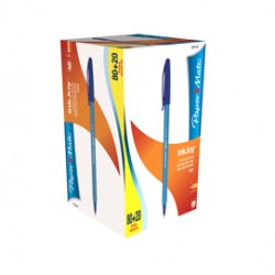 Penna a sfera con cappuccio Inkjoy 100 - punta 1,0mm - blu  - Papermate - conf. 80+20 pezzi