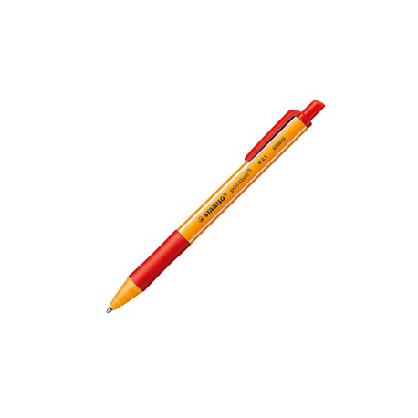 Penna a sfera a scatto POINTBALL® GREEN STABILO 0,5mm rosso