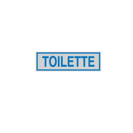 Targhetta adesiva - TOILETTE - 16,5 x 5 cm - Cartelli Segnalatori