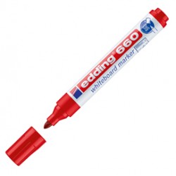 Marcatore per lavagne bianche 660 - punta conica - da 1,5 a 3 mm - rosso - Edding