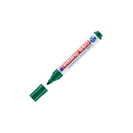 Marcatore per lavagne bianche 660 - punta conica - da 1,5 a 3 mm - verde - Edding