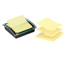 Dispenser Post it® Super Sticky - DS440-SSCYL - a righe - 101 x 101 mm - giallo Canary™ - 90 fogli - Post it®