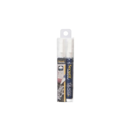 Marcatore a gesso liquido waterproof - punta da 2,00-6,00mm - bianco - Securit - conf. 2 pezzi