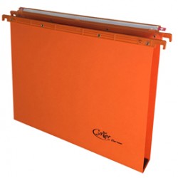 Cartella sospesa Joker - cassetto - interasse 39 cm - fondo U 3 cm - 37x25 cm - arancio - Bertesi