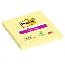 Blocco foglietti Super Sticky - 675-SS3CY-EU - a righe - 101 x 101 mm - giallo Canary™ - 70 fogli - Post-it®