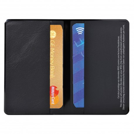 Portadocumenti RFID Hidentity Doppio per bancomat/carta di credito - PVC - 9,5 x 6 cm - nero - Exacompta