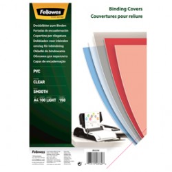 Copertine Clear - A4 - 200 micron - PVC - neutro trasparente - Fellowes - scatola 100 pezzi