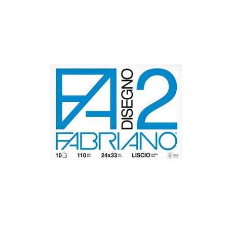 Album F2 - 24 x 33 cm - 10 fogli - 110 gr - liscio - punto metallico - Fabriano