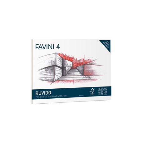 Album Favini 4 - 24 x 33 cm - 220 gr - 20 fogli - ruvido - Favini