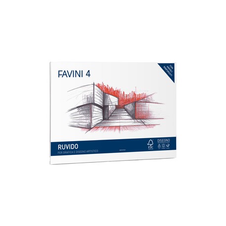 Album Favini 4 - 33 x 48 cm - 220 gr - 20 fogli - ruvido - Favini