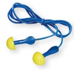 Inserti auricolari E.A.R. Push Ins con cordicella - SNR 35 dB - giallo/blu - 3M - conf. 100 pezzi
