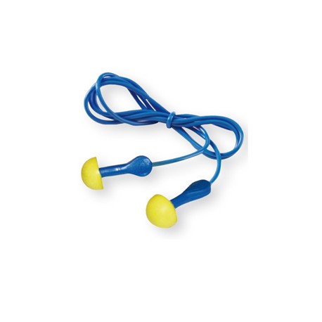 Inserti auricolari E.A.R. Push Ins con cordicella - SNR 35 dB - giallo/blu - 3M - conf. 100 pezzi