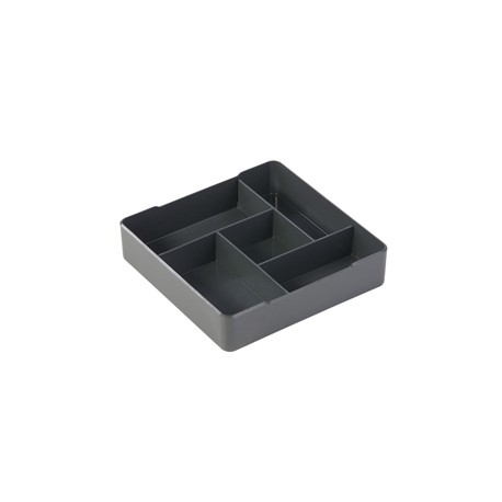 Organizer da tavolo Coffee Point - 4,8x21x21 cm - ABS - grigio carbone - Durable