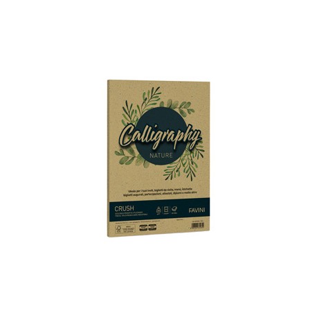 Carta Calligraphy Nature - A4 - 250 gr - verde oliva - Favini - conf. 50 fogli