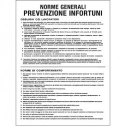 CARTELLO POLIONDA 50x67cm 'Norme generali prevenzione infortuni'