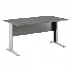 Scrivania lineare Easy - 140 x 80 x 72 cm - Frassino toscano/grigio cromato