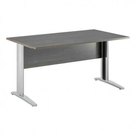 Scrivania lineare Easy - 140 x 80 x 72 cm - Frassino toscano/grigio cromato